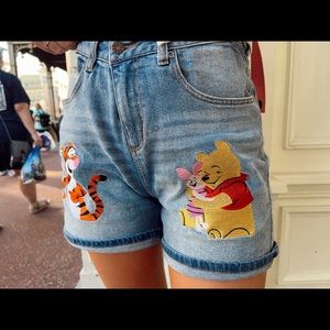 disney winnie the pooh denim shorts